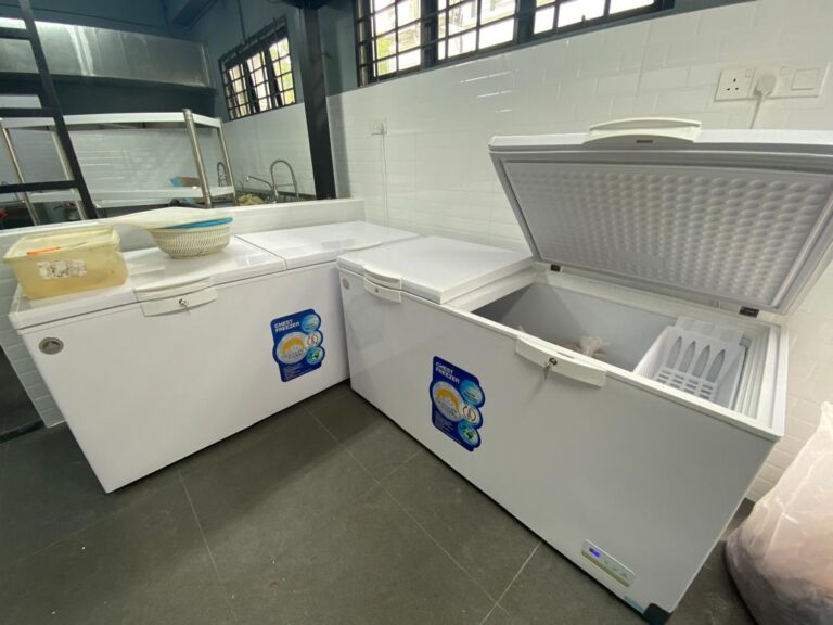 Chest freezers in the back kitchen