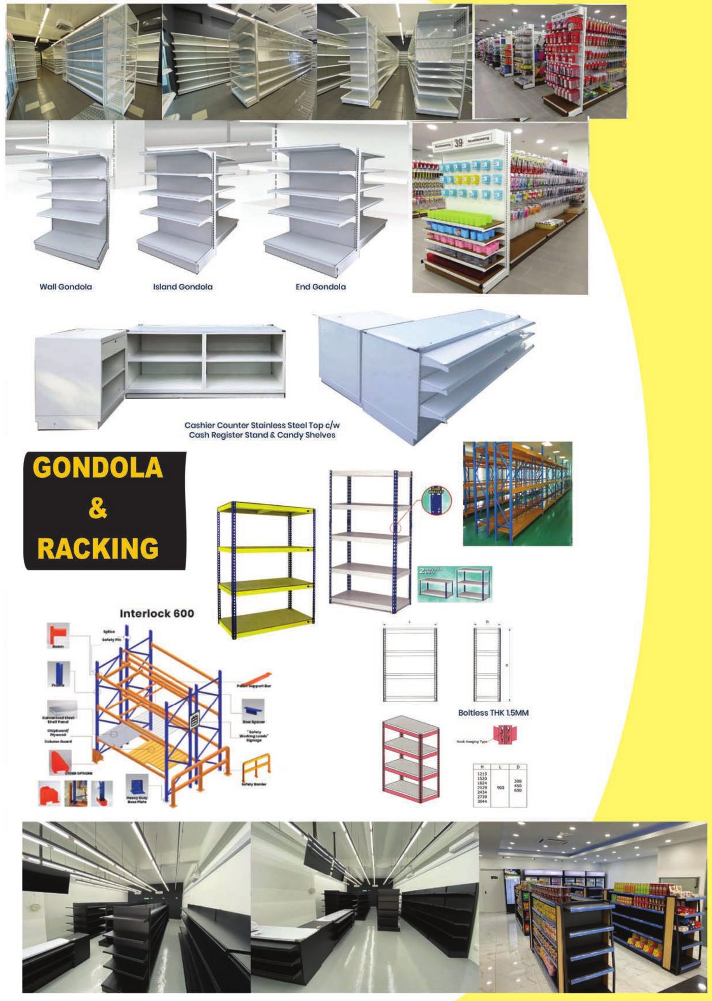 Gondola, Racking & Counter