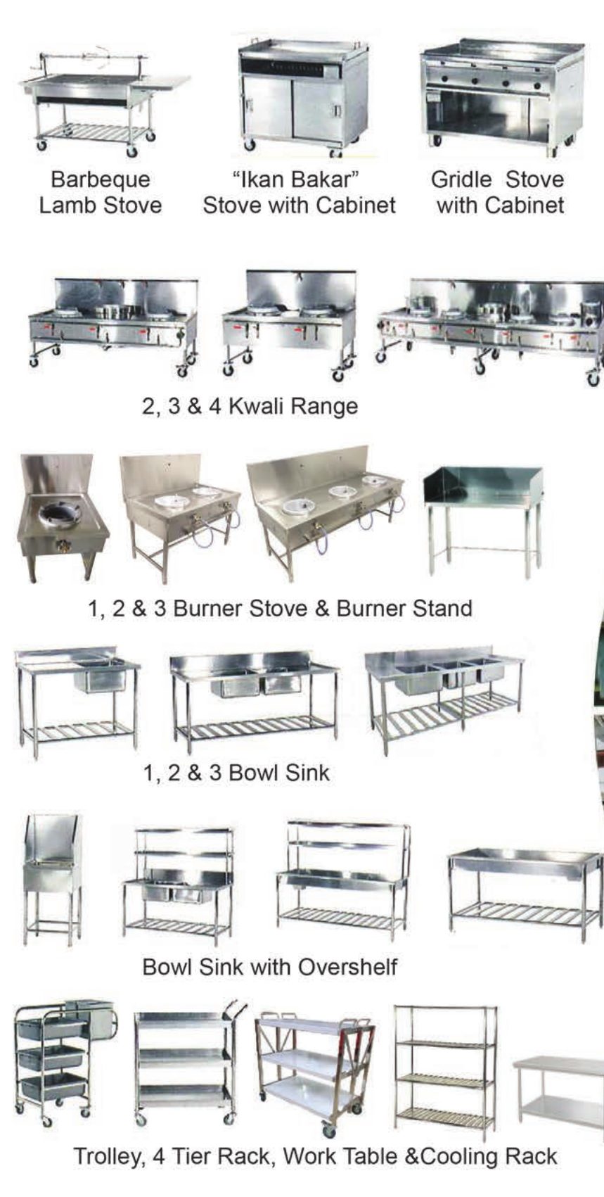 Stainless Steel Equipment & Food Stalls